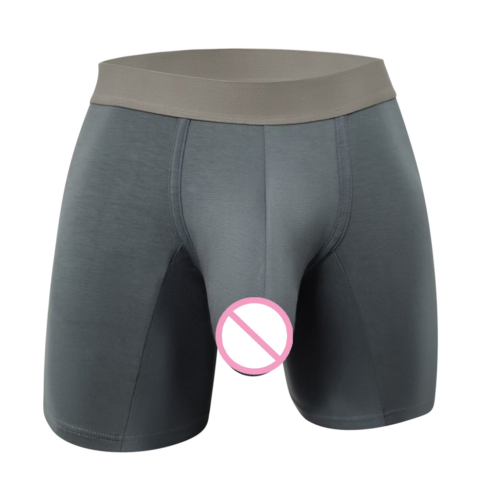 Long Leg Trunk Men - Rahat Modal Boxer Şort, Spor Erkek